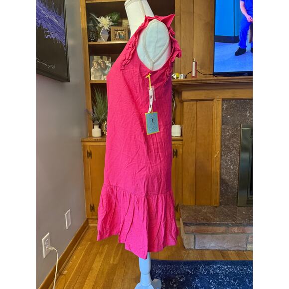 NWT CeCe’s Short Flutter-Sleeve Ruffled Hem Dress Sz. 6 - Picture 5 of 7